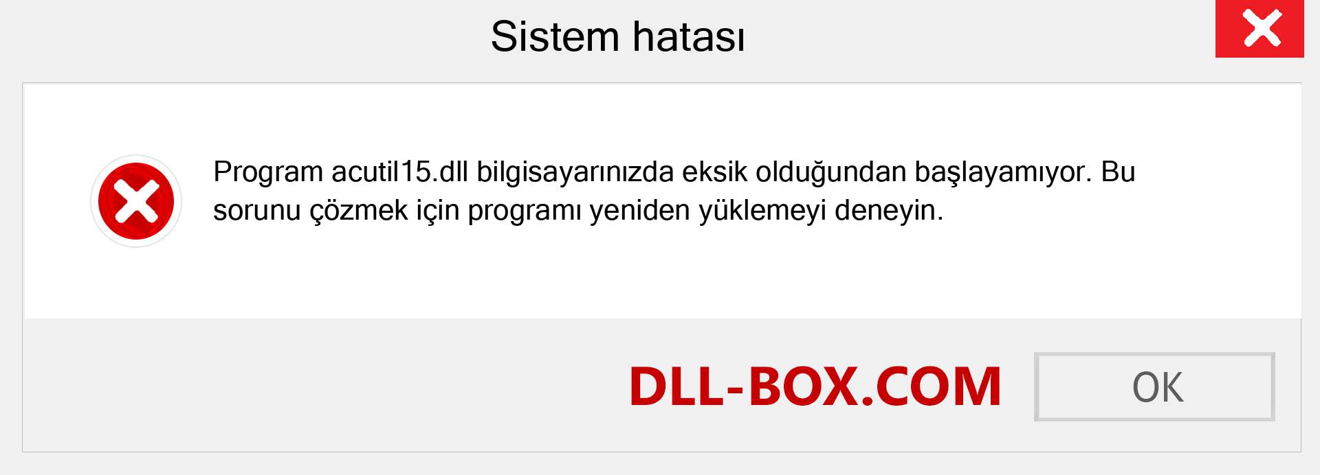 acutil15.dll dosyası eksik mi? Windows 7, 8, 10 için İndirin - Windows'ta acutil15 dll Eksik Hatasını Düzeltin, fotoğraflar, resimler